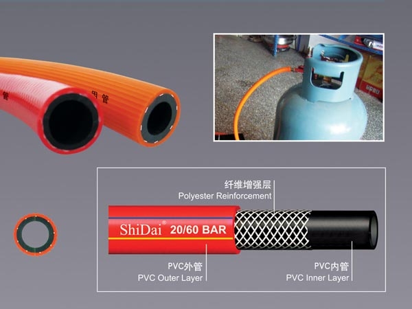 PVC高强度涤纶纤维增强Ⅱ型煤气专用软管